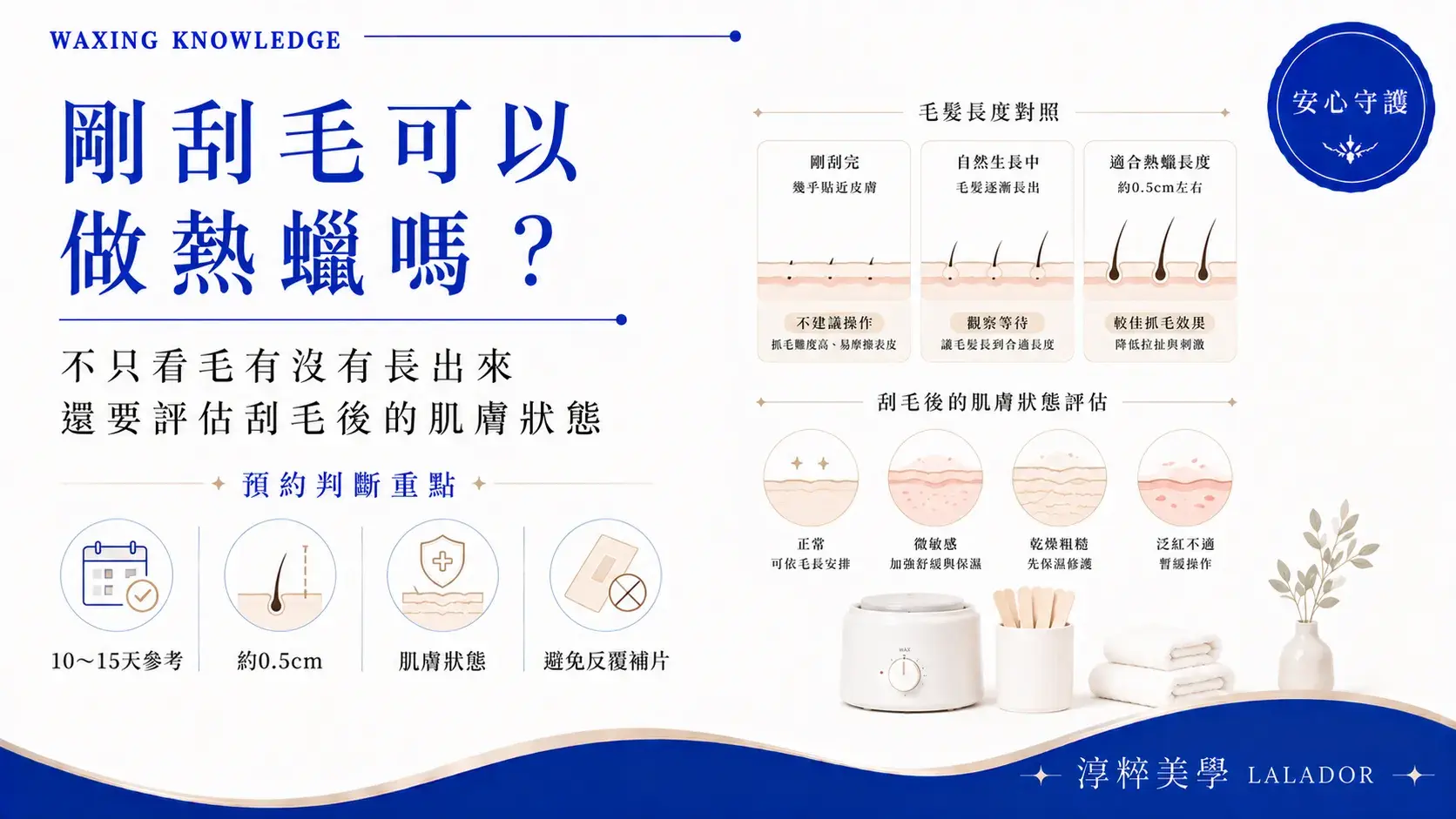 剛刮毛可以做熱蠟嗎？熱蠟師判斷刮毛時間、毛髮長度與肌膚狀態剛刮毛可以做熱蠟嗎 熱蠟師預約判斷
