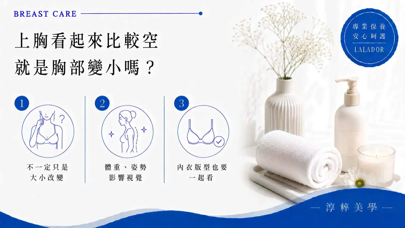 上胸看起來比較空不一定代表胸部變小，體重變化、姿勢、胸部肌膚狀態與內衣版型都可能影響胸前視覺Upper Breast Less Full Appearance