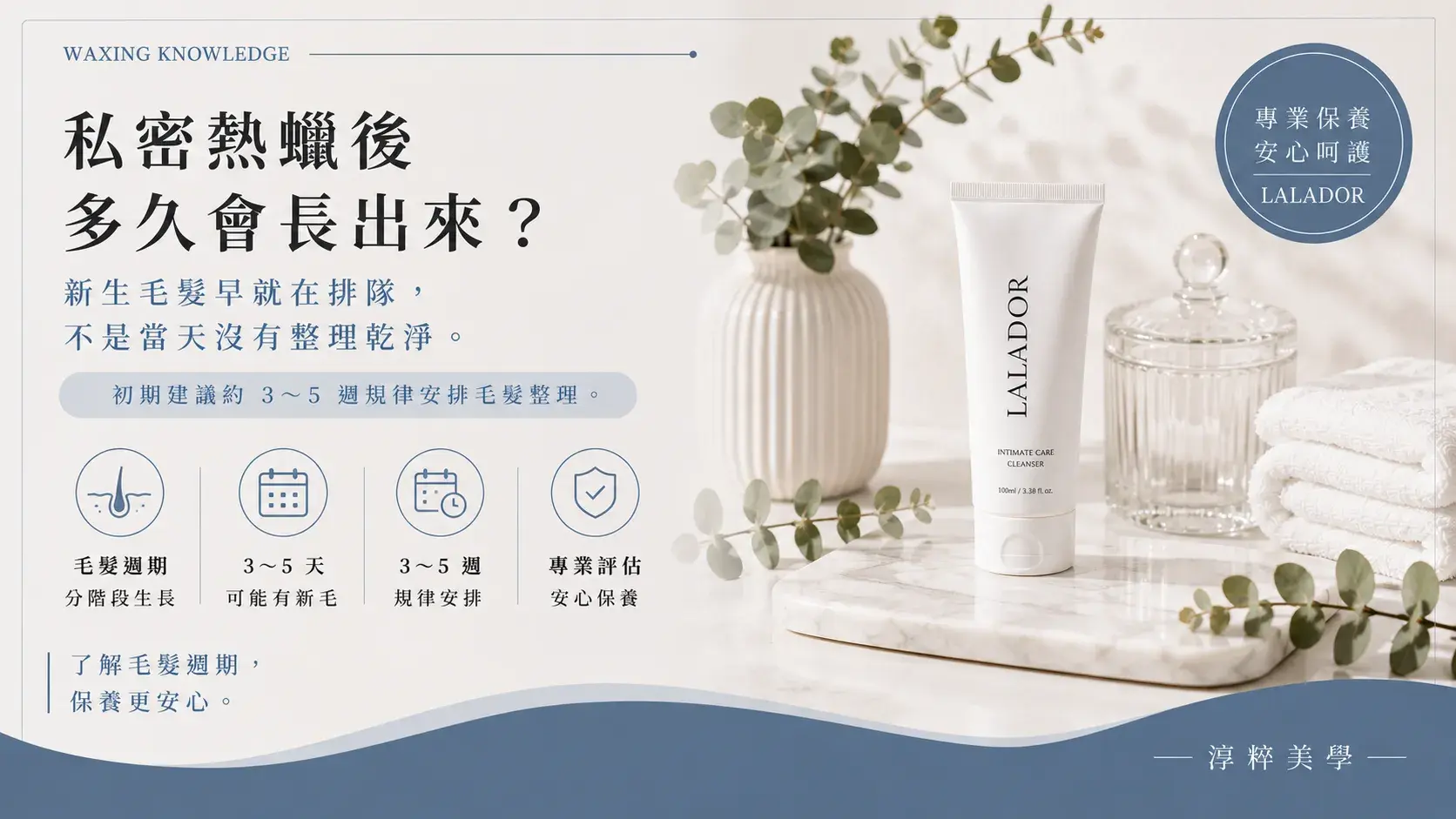 私密熱蠟後多久會長出來？了解毛髮生長週期及新生毛髮出現的原因。