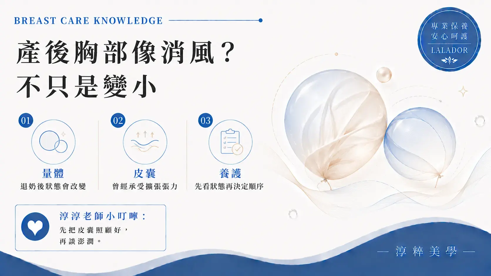 產後退奶胸部像消風怎麼辦？乳房保養解析上胸空、皮囊張力與產後乳房養護觀念 Postpartum Breast Deflation Care Lalador Cropped