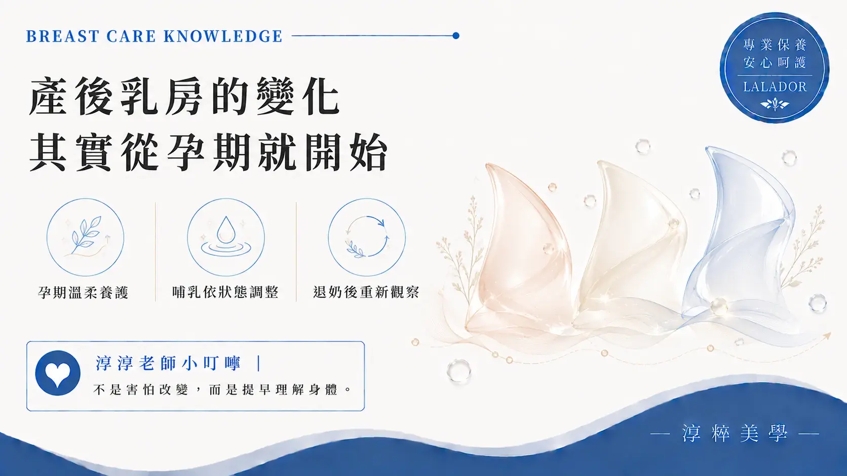 孕期到產後乳房如何保養？乳房從懷孕、哺乳到退奶會經歷不同階段，了解各時期的日常養護觀念Pregnancy Postpartum Breast Care Lalador Cropped