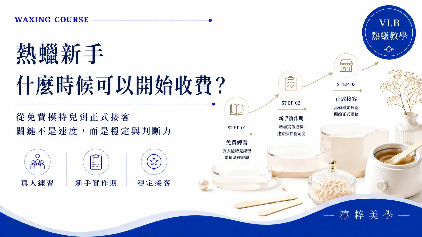 熱蠟新手收費會心虛嗎，VLB熱蠟全科班解析從免費模特兒到正式接客需要建立的專業底氣