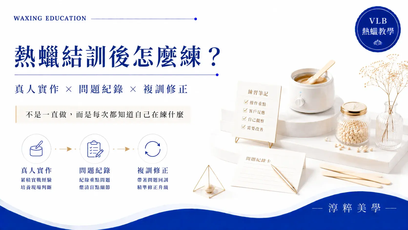熱蠟全科班結訓後練習方式,真人實作、問題紀錄與隨班複訓進階指南 Vlb Waxing Course After Class Practice Cropped