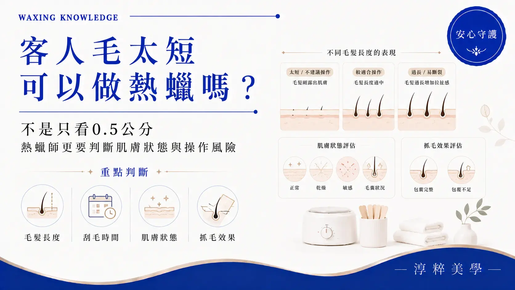 客人毛太短可以做熱蠟嗎？熱蠟師判斷毛髮長度、刮毛時間與肌膚狀態的操作重點 客人毛太短可以做熱蠟嗎 熱蠟師操作判斷