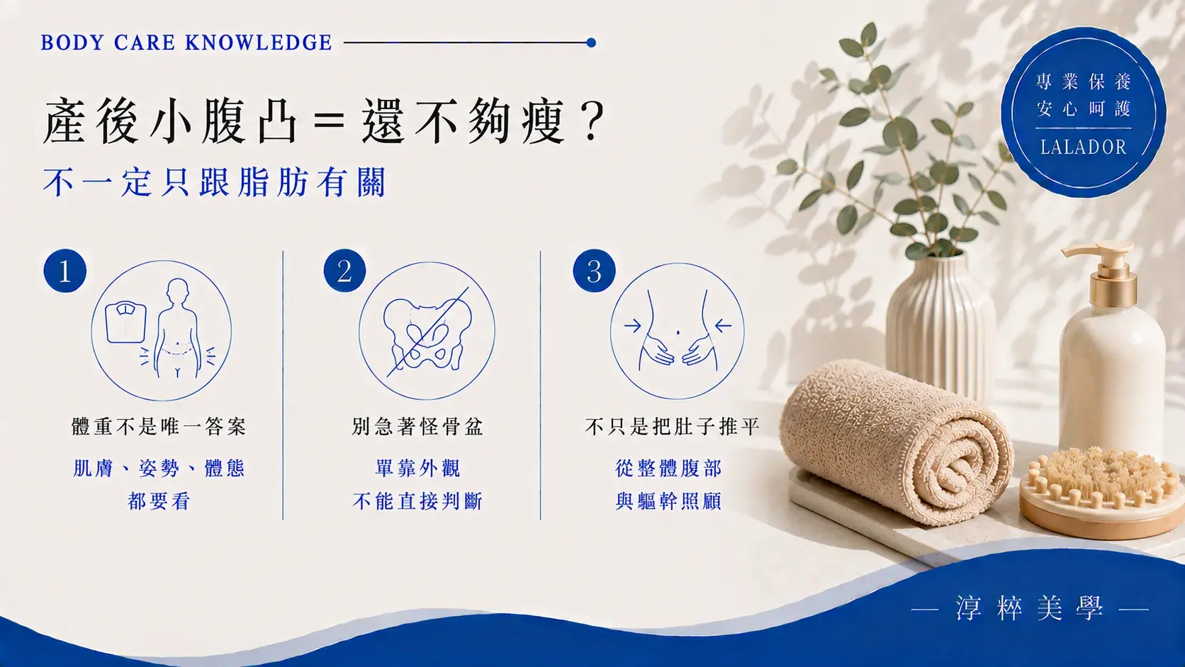 產後小腹一直凸不一定只是脂肪問題，體重、肌膚狀態、姿勢與整體體態都可能影響腹部外觀Postpartum Lower Belly Xinzhuang