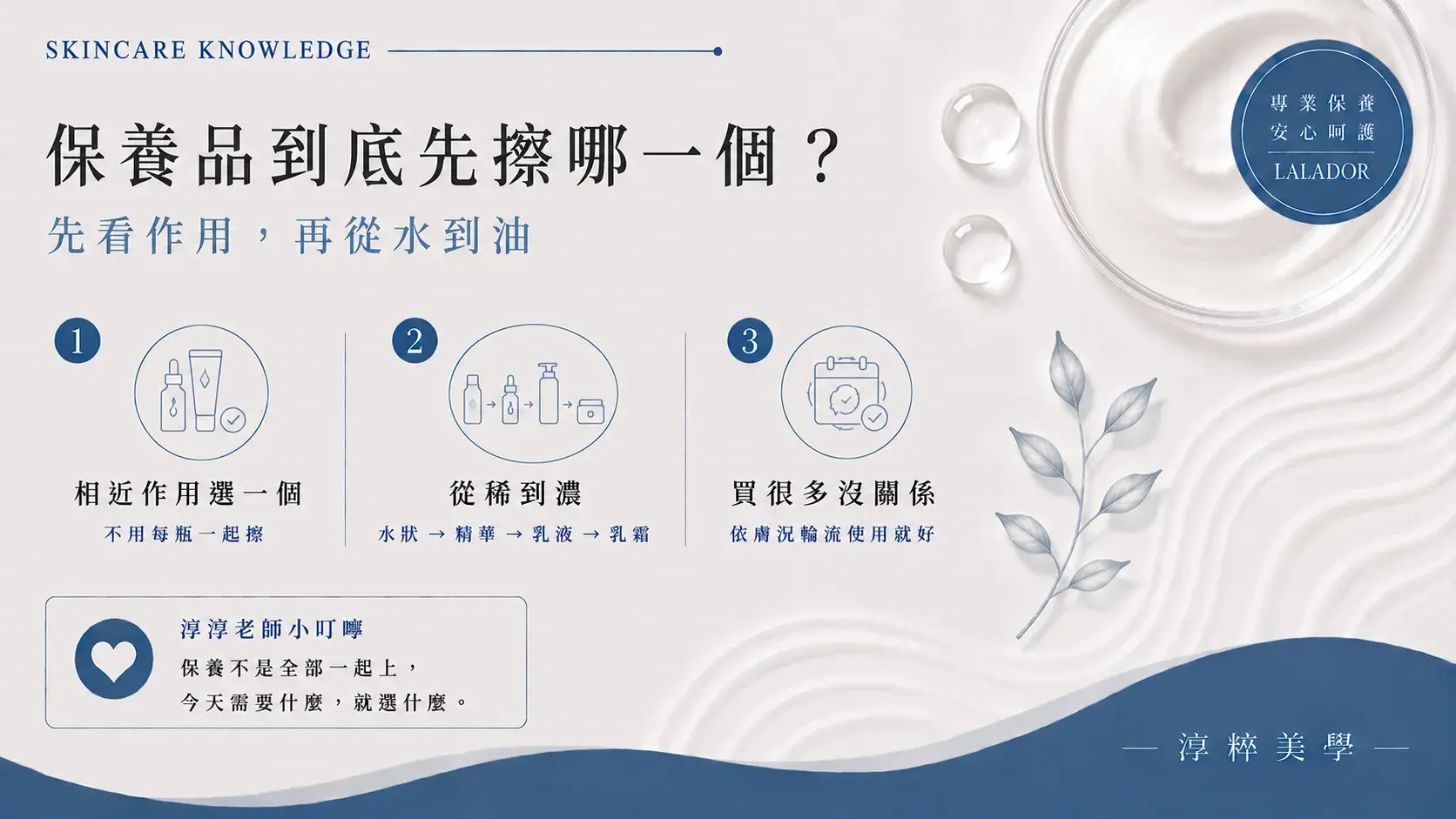 保養品順序怎麼擦？從最稀到最濃稠、從水狀保養到乳液乳霜的正確保養順序51 Skincare Layering Order Lalador Cropped