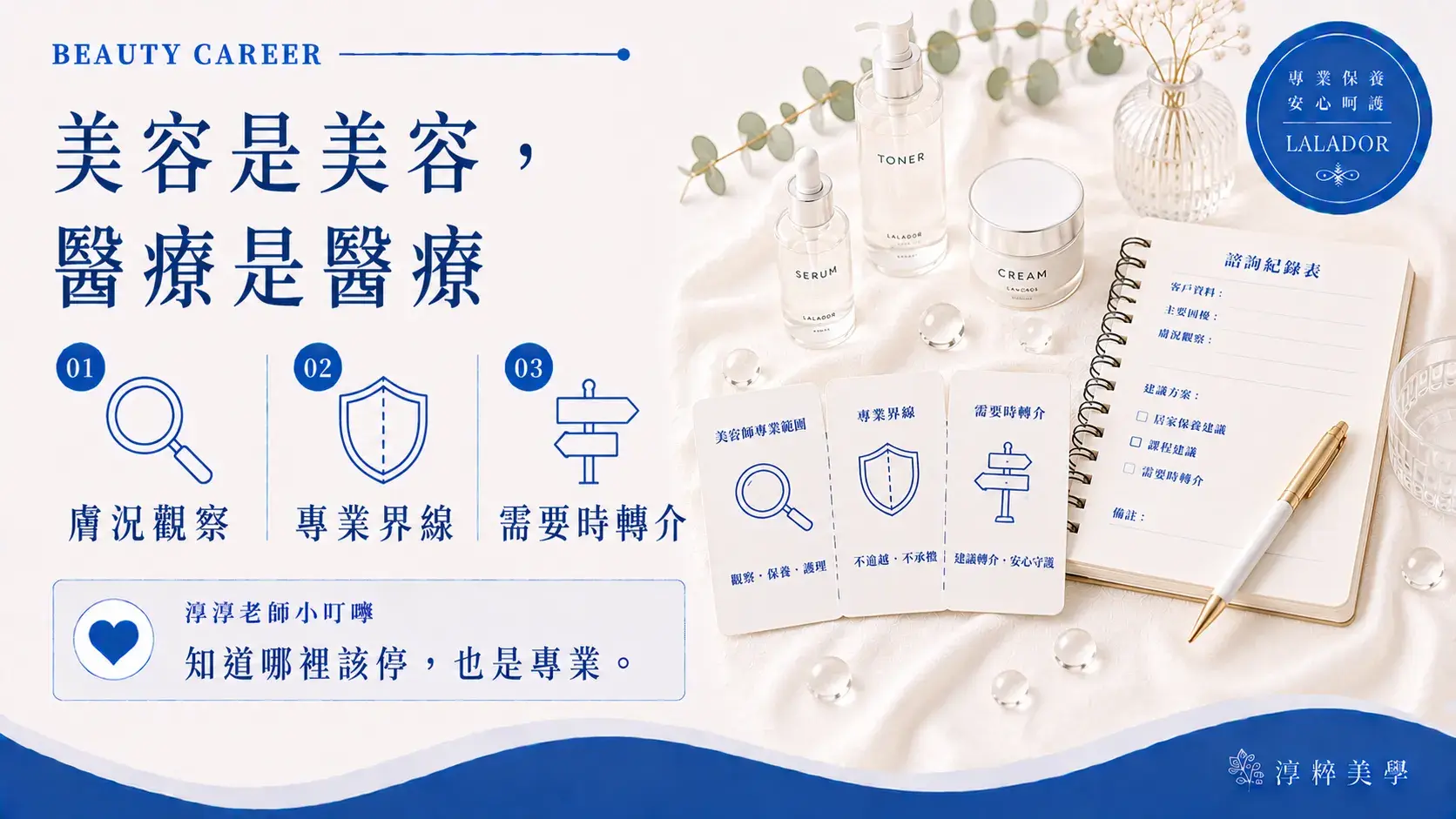 美容業不是醫療業，美容師應建立膚況觀察、專業界線與必要時轉介的接客能力Beauty Industry Professional Boundaries Cropped