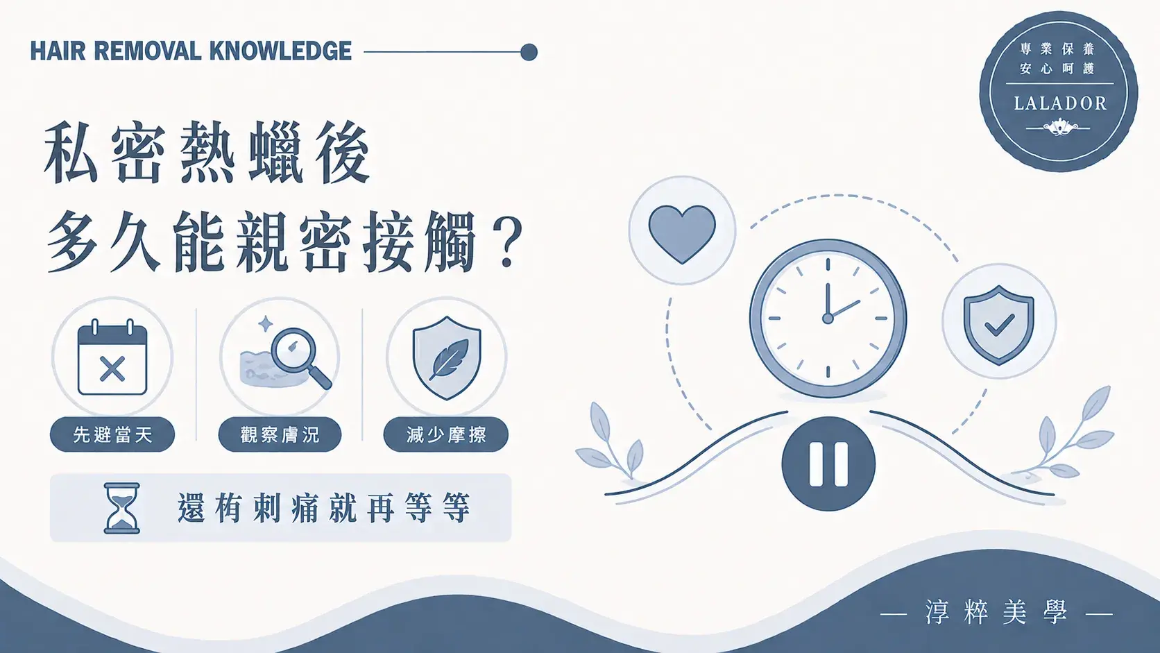 私密熱蠟後恢復性行為前需預留休息時間並觀察摩擦不適Intimacy After Intimate Waxing Friction Care