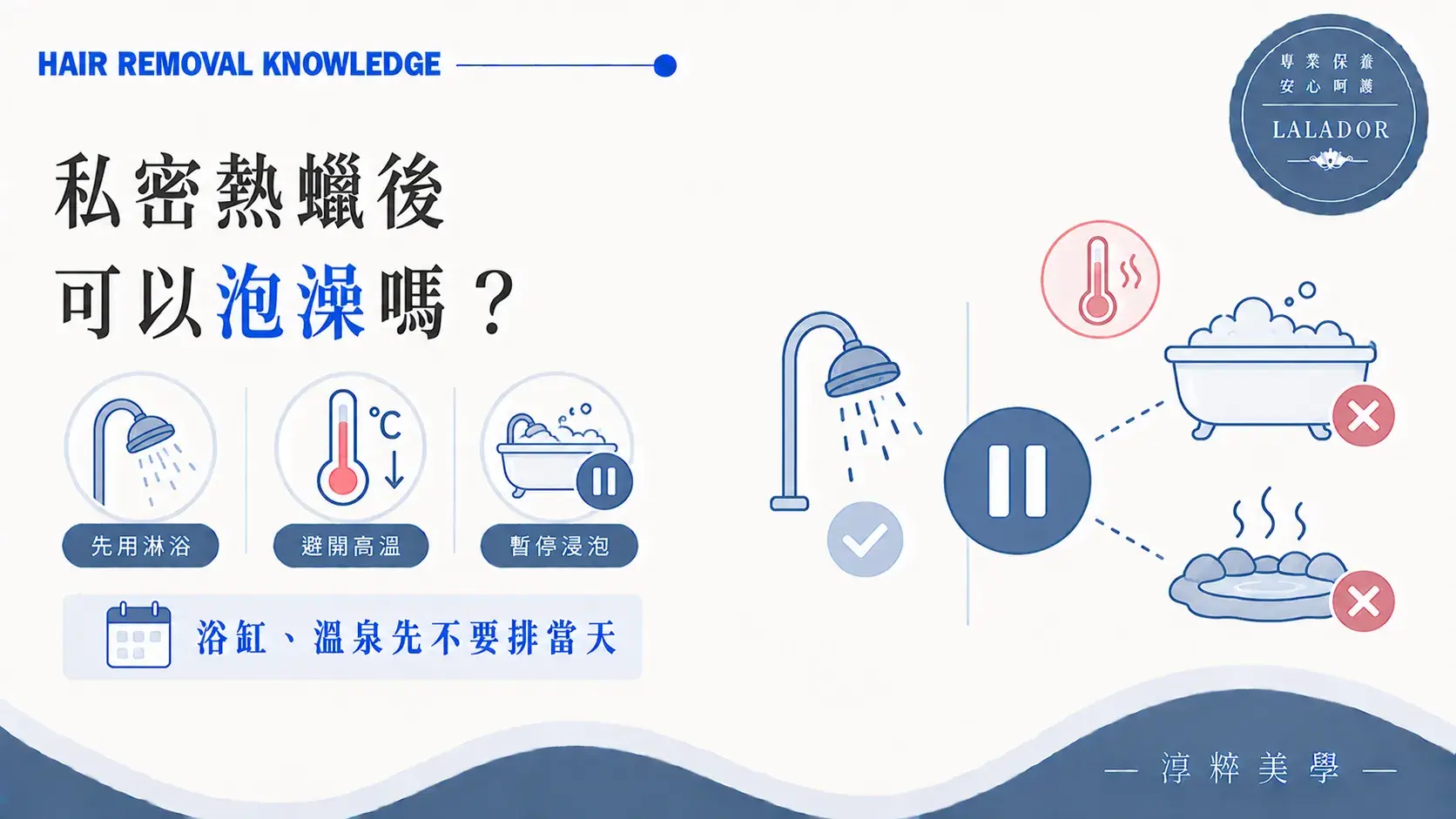 私密熱蠟後安排淋浴、浴缸泡澡、溫泉與三溫暖的注意事項Bathing Hot Spring Sauna After Intimate Waxing.jp